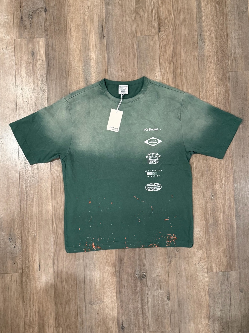 Portland Gear Oversized Green Graphic Short-Sleeve Tee